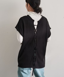 earth music&ecology | レースアップニットベスト ＊(ベスト)