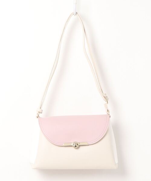 SAC（サック）の「３配色合皮ショルダーバッグ  SAC unit（ショルダーバッグ・レディース・ピンク/ブルー/ダークベージュ・FREE）」の3枚目の写真