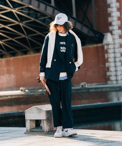 417 EDIFICE(フォーワンセブンエディフィス)の「◆【BIG SHIRTS / ビックシャツ】 ダブルジャケット(テーラードジャケット・メンズ・ネイビー・MEDIUM/LARGE)」の1枚目の写真