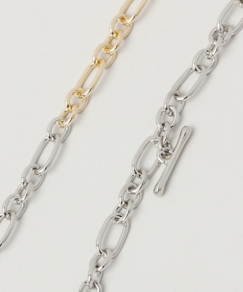 RAGEBLUE（レイジブルー）の「＜ユニセックス＞フトコンビメッキネックレス/938984（ネックレス・レディース・ブラック系その他・FREE）」の2枚目の写真