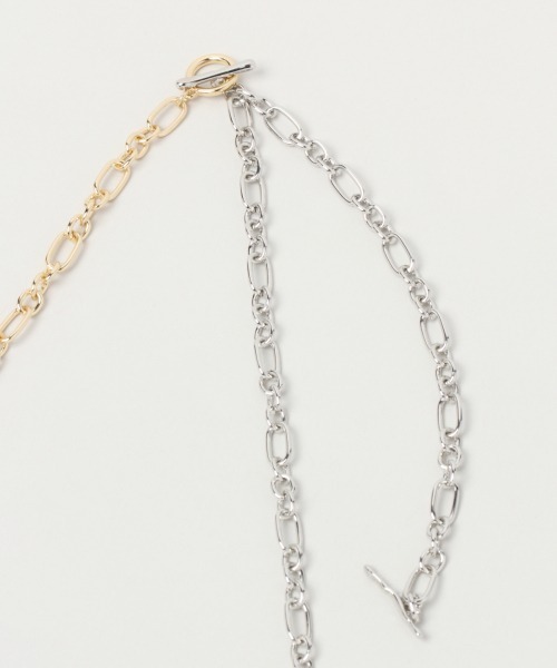 RAGEBLUE（レイジブルー）の「＜ユニセックス＞フトコンビメッキネックレス/938984（ネックレス・レディース・ブラック系その他・FREE）」の3枚目の写真