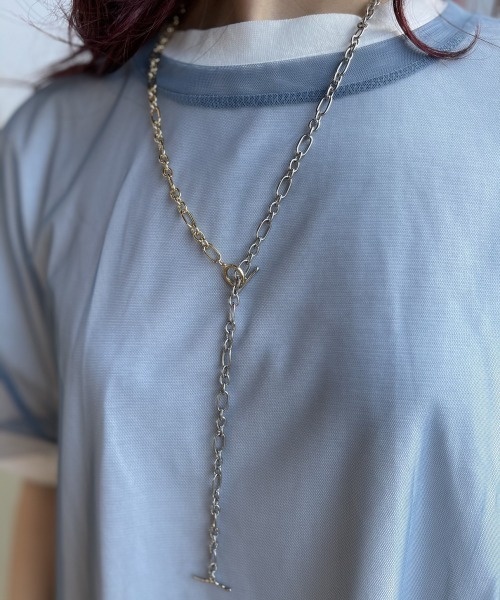 RAGEBLUE（レイジブルー）の「＜ユニセックス＞フトコンビメッキネックレス/938984（ネックレス・レディース・ブラック系その他・FREE）」の6枚目の写真
