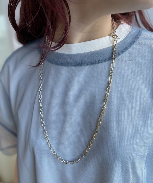 RAGEBLUE（レイジブルー）の「＜ユニセックス＞フトコンビメッキネックレス/938984（ネックレス・レディース・ブラック系その他・FREE）」の8枚目の写真