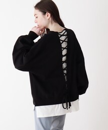 SHOO・LA・RUE | 裏毛バックレースアップフェイク(Tシャツ/カットソー)