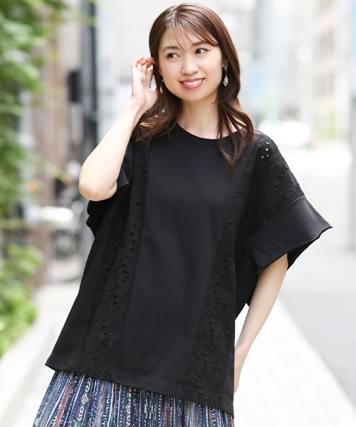 チチカカ（チチカカ）の「USAコットンxPETリサイクル プルオーバー（Tシャツ/カットソー・レディース・ホワイト/ブラック/グリーン・FREE）」の2枚目の写真