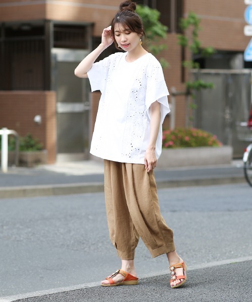 チチカカ（チチカカ）の「USAコットンxPETリサイクル プルオーバー（Tシャツ/カットソー・レディース・ホワイト/ブラック/グリーン・FREE）」の14枚目の写真