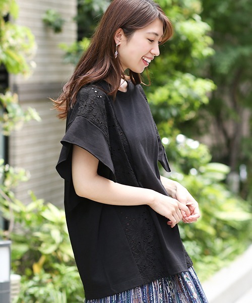 チチカカ（チチカカ）の「USAコットンxPETリサイクル プルオーバー（Tシャツ/カットソー・レディース・ホワイト/ブラック/グリーン・FREE）」の11枚目の写真