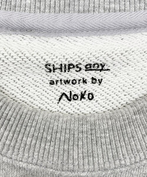 SHIPS any(シップス エニィ)の「SHIPS any: NOKO アニマル エンブレム クルーネック スウェット グレー ◇(スウェット・メンズ・グレー/グレー系・X-LARGE/SMALL/MEDIUM/LARGE)」の6枚目の写真