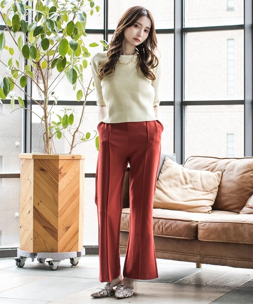 Julia Boutique（ジュリアブティック）の「2WAYネックリブニットトップス/21002（ニット/セーター・レディース・ベージュ系その他/ラベンダー/ブラック/ピンクベージュ/ベージュ・ONE）」の10枚目の写真