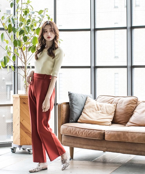 Julia Boutique（ジュリアブティック）の「2WAYネックリブニットトップス/21002（ニット/セーター・レディース・ベージュ系その他/ラベンダー/ブラック/ピンクベージュ/ベージュ・ONE）」の16枚目の写真