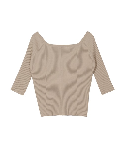 Julia Boutique（ジュリアブティック）の「2WAYネックリブニットトップス/21002（ニット/セーター・レディース・ベージュ系その他/ラベンダー/ブラック/ピンクベージュ/ベージュ・ONE）」の22枚目の写真