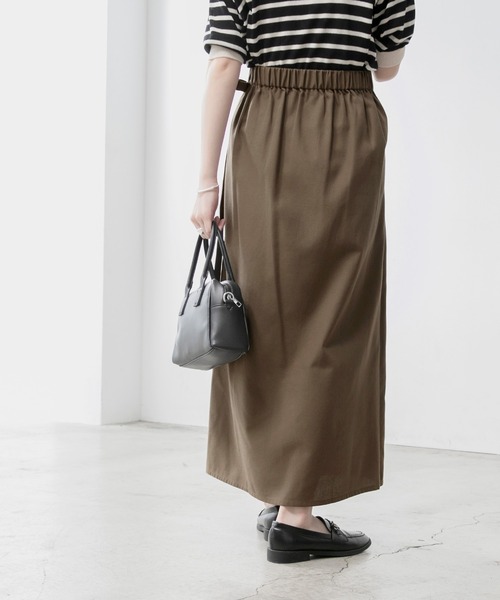 BONLECILL(ボンルシール)の「リネンライクサイドリボンラップスカート(スカート・レディース・ブラウン/バーガンディー/アイボリー・FREE)」の10枚目の写真