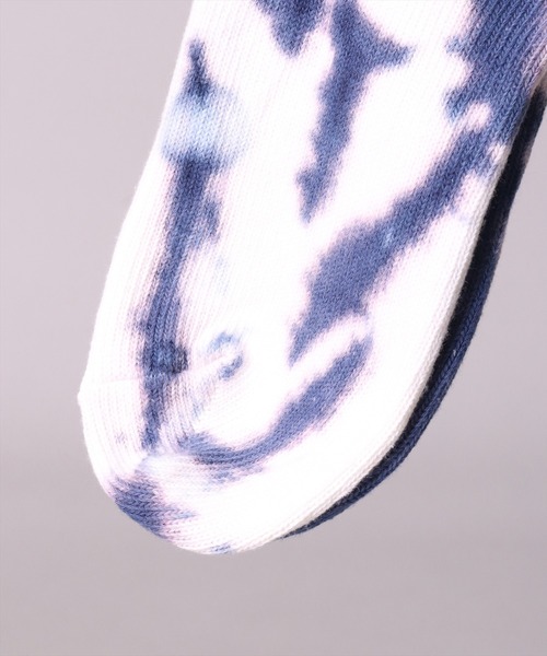 UNIVERSAL OVERALL（ユニバーサルオーバーオール）の「(LG)【UNIVERSAL OVERALL】タイダイ染め(むら染め) クルー ソックス（ソックス/靴下・メンズ・イエロー/オレンジ/ブラック/ネイビー/パープル/レモンイエロー/ミント/ブルー/グレー/カーキ・25-27CM/23-25cm）」の17枚目の写真