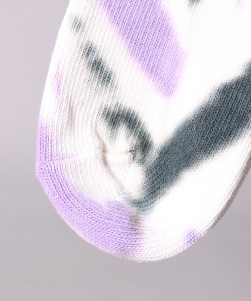 UNIVERSAL OVERALL（ユニバーサルオーバーオール）の「(LG)【UNIVERSAL OVERALL】タイダイ染め(むら染め) クルー ソックス（ソックス/靴下・メンズ・イエロー/オレンジ/ブラック/ネイビー/パープル/レモンイエロー/ミント/ブルー/グレー/カーキ・25-27CM/23-25cm）」の18枚目の写真