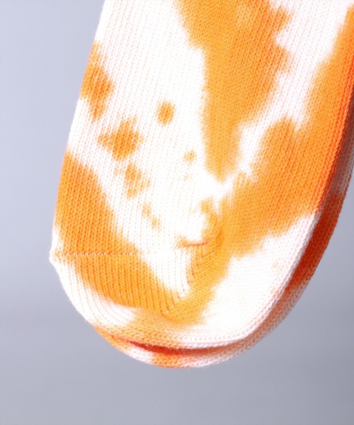 UNIVERSAL OVERALL（ユニバーサルオーバーオール）の「(LG)【UNIVERSAL OVERALL】タイダイ染め(むら染め) クルー ソックス（ソックス/靴下・メンズ・イエロー/オレンジ/ブラック/ネイビー/パープル/レモンイエロー/ミント/ブルー/グレー/カーキ・25-27CM/23-25cm）」の20枚目の写真