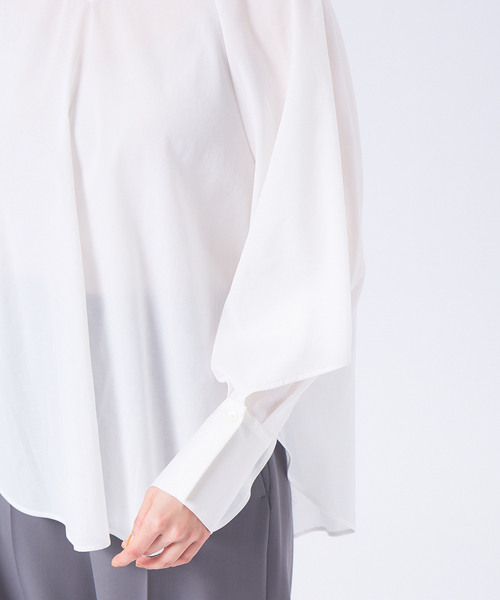 qualite（カリテ）の「フレアースリーブブラウス（シャツ/ブラウス・レディース・ホワイト/スミクロ・38）」の3枚目の写真