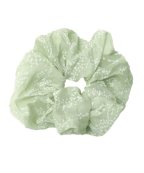 チチカカ（チチカカ）の「シアーペイズリービッグシュシュ（シュシュ・レディース・ベージュ/グリーン・FREE）」の6枚目の写真