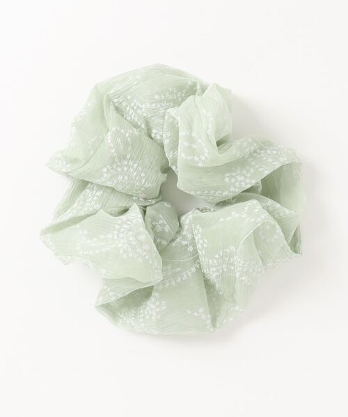 チチカカ（チチカカ）の「シアーペイズリービッグシュシュ（シュシュ・レディース・ベージュ/グリーン・FREE）」の4枚目の写真