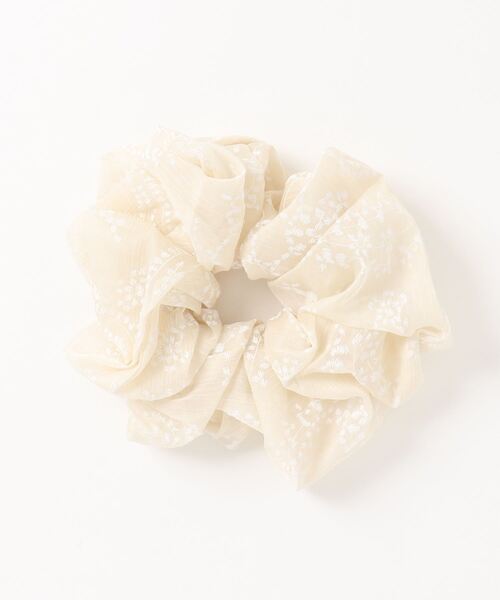 チチカカ（チチカカ）の「シアーペイズリービッグシュシュ（シュシュ・レディース・ベージュ/グリーン・FREE）」の3枚目の写真