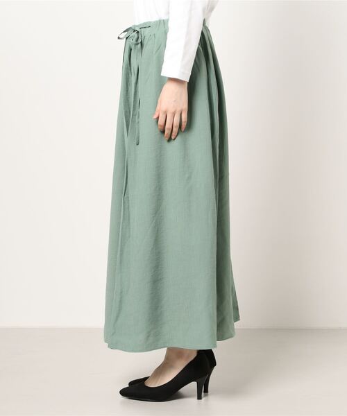 ONIGIRI（オニギリ）の「ワッシャー加工　ギャザースカート（スカート・レディース・チャコール/ベージュ/ターコイズブルー/イエロー・MEDIUM/LARGE）」の20枚目の写真