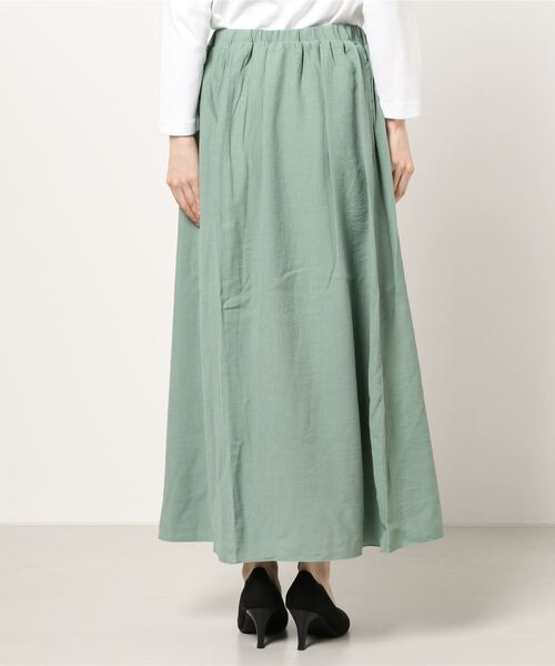 ONIGIRI（オニギリ）の「ワッシャー加工　ギャザースカート（スカート・レディース・チャコール/ベージュ/ターコイズブルー/イエロー・MEDIUM/LARGE）」の21枚目の写真