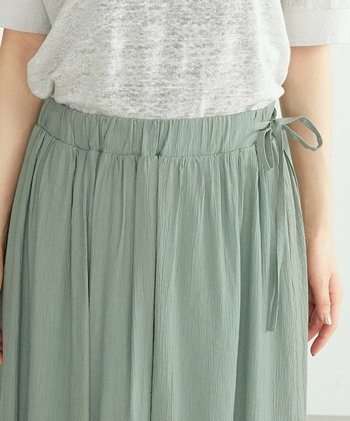 ONIGIRI（オニギリ）の「ワッシャー加工　ギャザースカート（スカート・レディース・チャコール/ベージュ/ターコイズブルー/イエロー・MEDIUM/LARGE）」の13枚目の写真