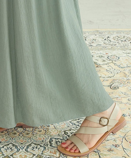 ONIGIRI（オニギリ）の「ワッシャー加工　ギャザースカート（スカート・レディース・チャコール/ベージュ/ターコイズブルー/イエロー・MEDIUM/LARGE）」の11枚目の写真