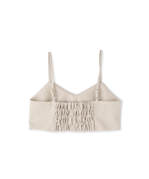 FREE'S MART（フリーズマート）の「フェイクレザービスチェ（シャツ/ブラウス・レディース・ホワイト/ブラック・FREE）」の4枚目の写真