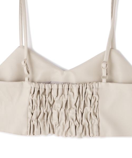 FREE'S MART（フリーズマート）の「フェイクレザービスチェ（シャツ/ブラウス・レディース・ホワイト/ブラック・FREE）」の14枚目の写真