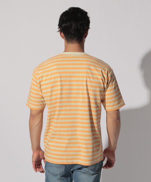 BAYFLOW(ベイフロー)の「WEB限定 ボーダーTEE S/S(Tシャツ/カットソー・メンズ・ベージュ/マルーン/ダークオレンジ/ライトブルー・LARGE/MEDIUM)」の14枚目の写真