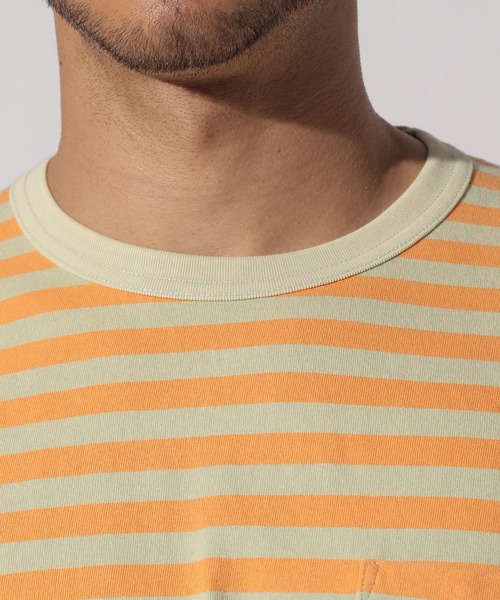 BAYFLOW(ベイフロー)の「WEB限定 ボーダーTEE S/S(Tシャツ/カットソー・メンズ・ベージュ/マルーン/ダークオレンジ/ライトブルー・LARGE/MEDIUM)」の10枚目の写真