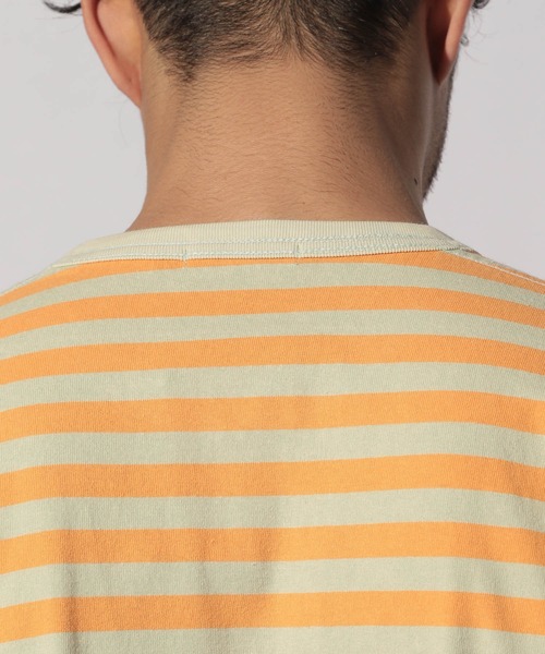 BAYFLOW(ベイフロー)の「WEB限定 ボーダーTEE S/S(Tシャツ/カットソー・メンズ・ベージュ/マルーン/ダークオレンジ/ライトブルー・LARGE/MEDIUM)」の13枚目の写真