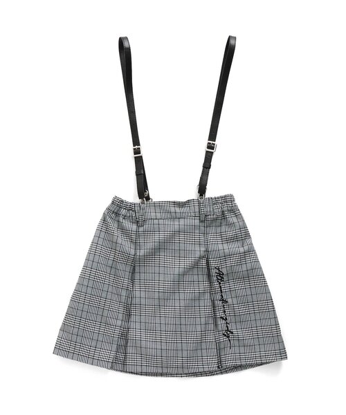 algy（アルジー）の「合皮サス付きスカパン（スカート・キッズ・ミント/アイボリー/チェック・X-SMALL/XX-SMALL/SMALL/MEDIUM）」の3枚目の写真