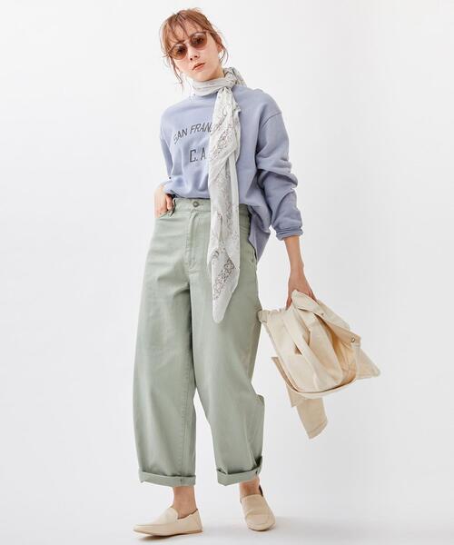 coen（コーエン）の「マルチWAYビッグバンダナストール（ストール/ショール・レディース・ライトグレー/ネイビー/クリーム/ライトピンク・FREE）」の6枚目の写真