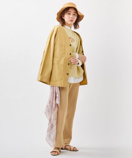 coen（コーエン）の「マルチWAYビッグバンダナストール（ストール/ショール・レディース・ライトグレー/ネイビー/クリーム/ライトピンク・FREE）」の8枚目の写真