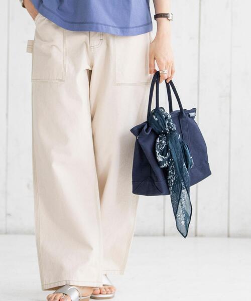 coen（コーエン）の「マルチWAYビッグバンダナストール（ストール/ショール・レディース・ライトグレー/ネイビー/クリーム/ライトピンク・FREE）」の15枚目の写真