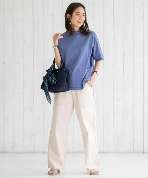 coen（コーエン）の「マルチWAYビッグバンダナストール（ストール/ショール・レディース・ライトグレー/ネイビー/クリーム/ライトピンク・FREE）」の16枚目の写真