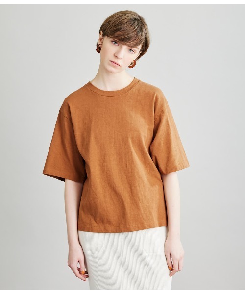 SIPULI（シプリ）の「American Sea Island Cotton 吊り編みTシャツ（Tシャツ/カットソー・レディース・ホワイト/サックスブルー/ライトグレー・2）」の11枚目の写真