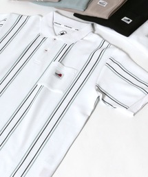 CONVERSE/コンバース カノコダブルフェイス 無地 ストライプ ポケット付ポロシャツ