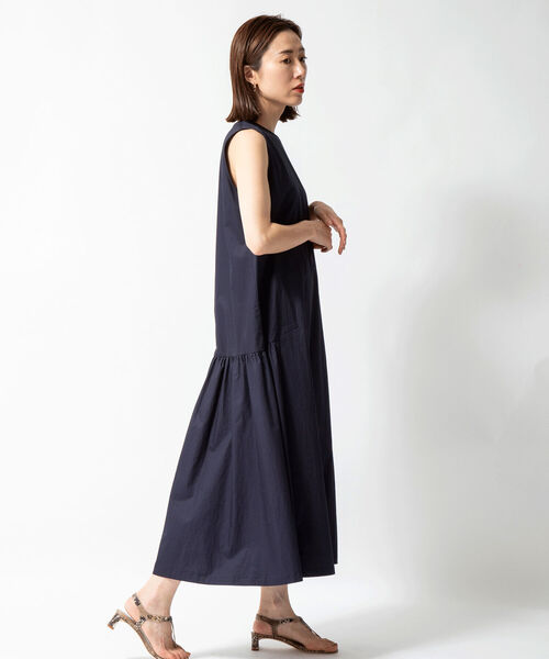 新品タグ付き NOLLEY´S ジレワンピ　ブラック　38 レディース NOLLEY'S◇ノーリーズ◇クルミ釦ドロストジレワンピース