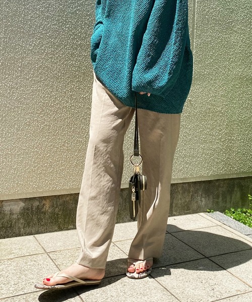 DouDou（ドゥドゥ）の「サテンイージーセンプレパンツ2（その他パンツ・レディース・オレンジ/ベージュ/グリーン・FREE）」の2枚目の写真