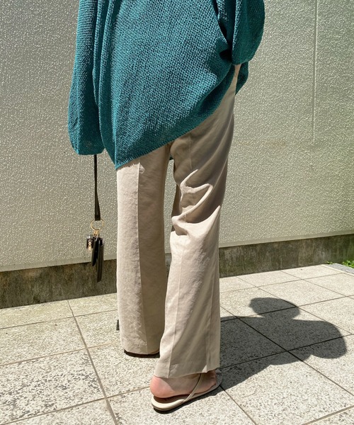 DouDou（ドゥドゥ）の「サテンイージーセンプレパンツ2（その他パンツ・レディース・オレンジ/ベージュ/グリーン・FREE）」の9枚目の写真