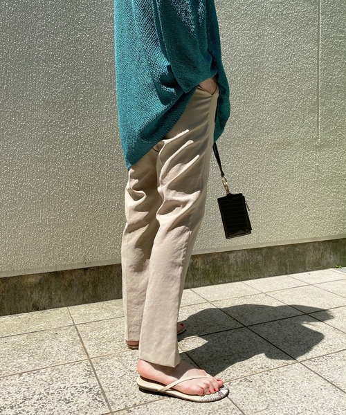 DouDou（ドゥドゥ）の「サテンイージーセンプレパンツ2（その他パンツ・レディース・オレンジ/ベージュ/グリーン・FREE）」の7枚目の写真