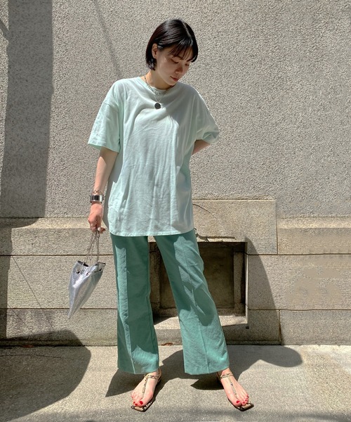 DouDou（ドゥドゥ）の「サテンイージーセンプレパンツ2（その他パンツ・レディース・オレンジ/ベージュ/グリーン・FREE）」の13枚目の写真