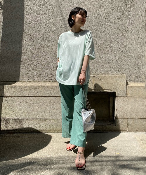 DouDou（ドゥドゥ）の「サテンイージーセンプレパンツ2（その他パンツ・レディース・オレンジ/ベージュ/グリーン・FREE）」の5枚目の写真