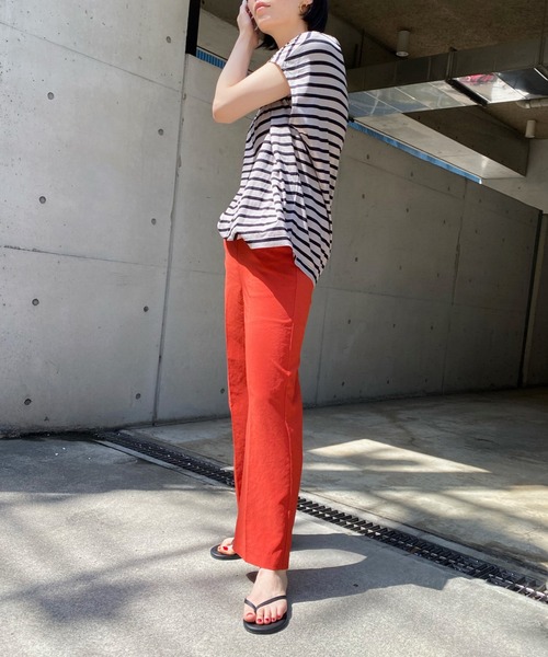 DouDou（ドゥドゥ）の「サテンイージーセンプレパンツ2（その他パンツ・レディース・オレンジ/ベージュ/グリーン・FREE）」の8枚目の写真