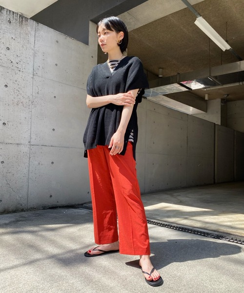 DouDou（ドゥドゥ）の「サテンイージーセンプレパンツ2（その他パンツ・レディース・オレンジ/ベージュ/グリーン・FREE）」の17枚目の写真