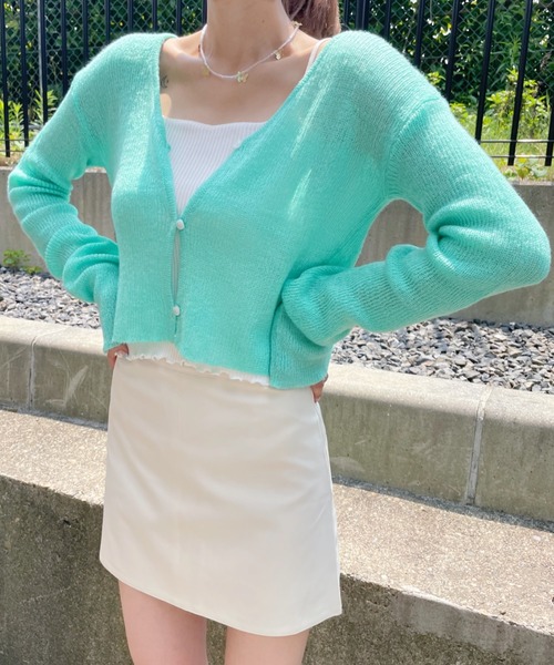 at12:03（アットイチニーゼロサン）の「ハイウエスト台形スカパン（スカート・レディース・ブラック/イエロー/ブルー/アイボリー・M）」の6枚目の写真