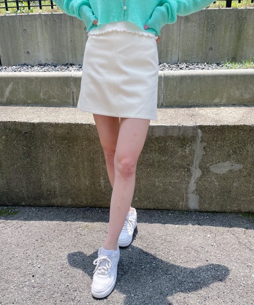 at12:03（アットイチニーゼロサン）の「ハイウエスト台形スカパン（スカート・レディース・ブラック/イエロー/ブルー/アイボリー・M）」の11枚目の写真