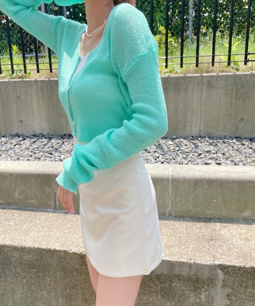 at12:03（アットイチニーゼロサン）の「ハイウエスト台形スカパン（スカート・レディース・ブラック/イエロー/ブルー/アイボリー・M）」の8枚目の写真